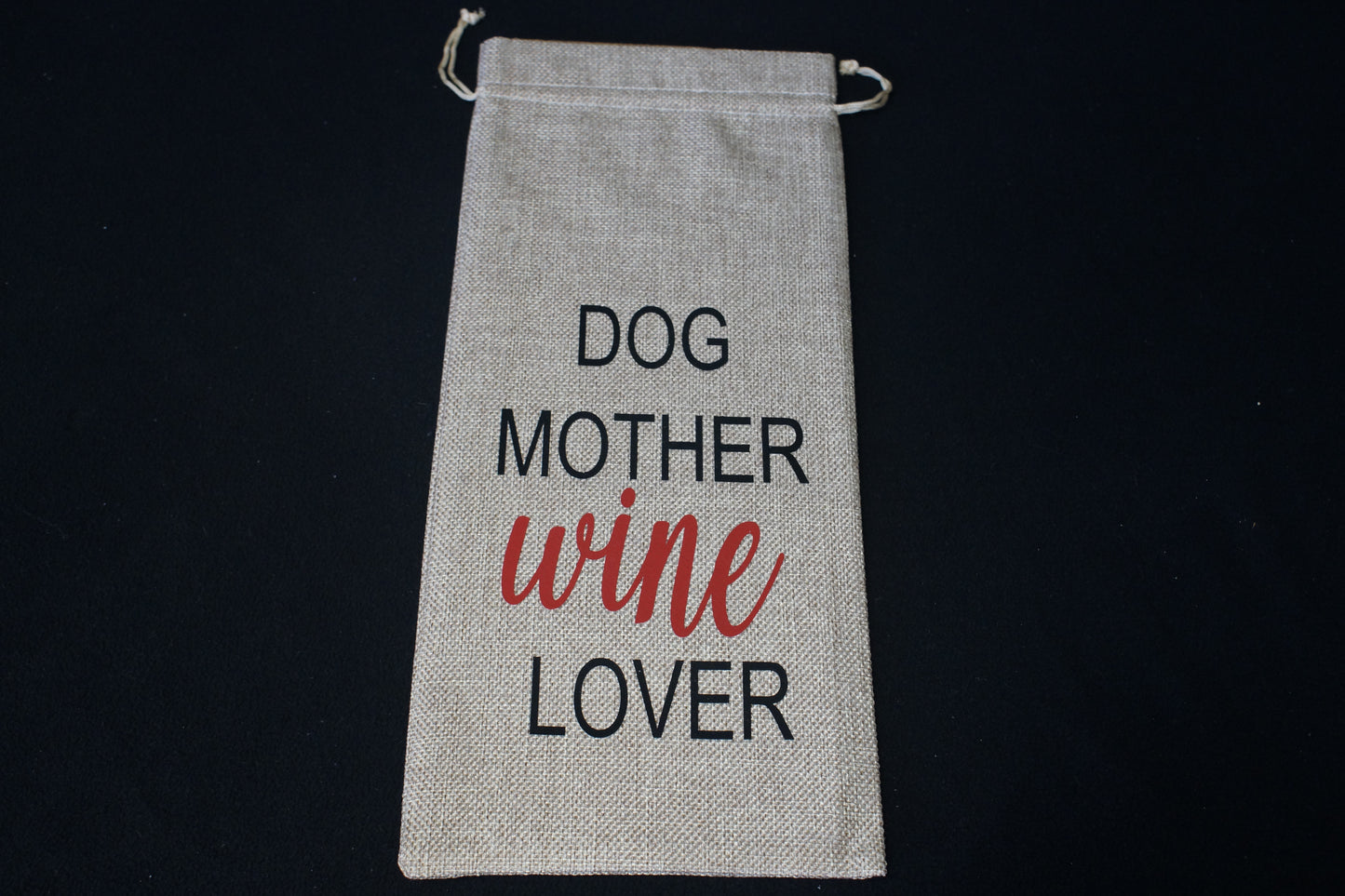 Dog Inspired Burlap Wine Gift Bags