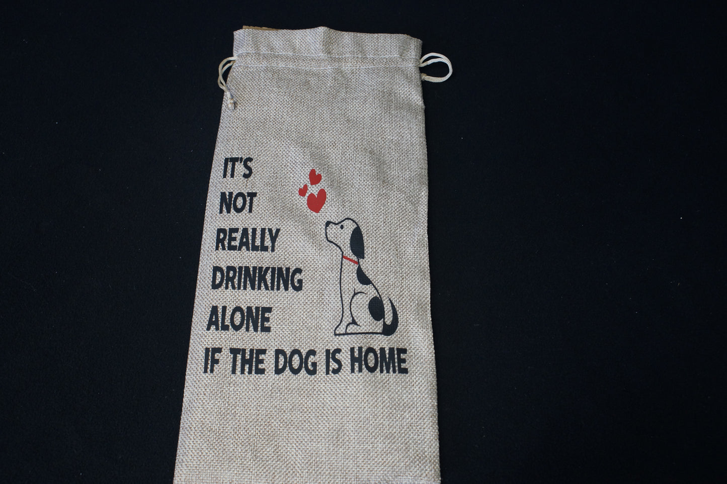 Dog Inspired Burlap Wine Gift Bags